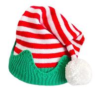 ZEPFJHE Chapeau joyeux de Noël Slouch Casquettes avec pompons Leprechaun Vacances Unisexe Porter rayé pour scène Wear Stripe Hat