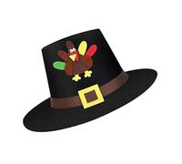 ZEPFJHE Chapeau noir pour fête de Thanksgiving respirant et confortable à porter pour homme et femme, Thanksgiving, mariage, usage quotidien, haut cylindre