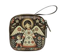 ZEPFJHE Chapelet catholique zippé pour perles de prière, bijoux et bibelots, porte-monnaie, chapelet de voyage, sac de prière