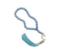 ZEPFJHE Chapelet en verre avec 33 perles pour un usage quotidien et une réflexion - Perles de prière élégantes faites à la main pour les musulmans culturels, taille unique, Comme décrit