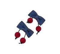ZEPFJHE Cherries Decors Bowknot Barrette Bown Clip Clip Latérale Pour Les Accessoires De École