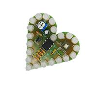 ZEPFJHE Circuit imprimé LED en forme de cœur alimenté par piles USB pour les amateurs de soudure - Lampe LED pour pratique de soudure