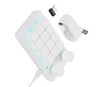 ZEPFJHE Clavier de jeu mécanique programmable à 12 touches avec rétroéclairage RVB et deux boutons et USB C