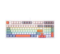 ZEPFJHE Clavier de jeu pleine grandeur rétroéclairé à DEL silencieux, clavier d'ordinateur multimédia, clavier filaire pour PC de bureau