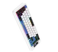 ZEPFJHE Clavier De Membrane Rétroéclairé LED 68 Mélangez La Couleur Keycap Keycap Compatible 2 4 GHz Pames Rechargeables pour Le Clavier Rétro-éclairé du Bureau PC