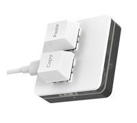 ZEPFJHE Clavier mécanique à 2 touches avec connexion USB et éclairage couleur facile à utiliser pour les jeux et une utilisation professionnelle