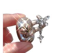 ZEPFJHE Clip d'oreille papillon imitation strass pour casque d'oreille ouvert détachable bijoux bijoux personnalisés faux strass écouteurs bijoux