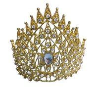 ZEPFJHE Coiffure de danse de couronne thaïlandaise, accessoires de cheveux en or, casque de danse traditionnelle, bijoux de couronne indienne
