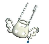 ZEPFJHE Collier avec pendentif ailes d'ange pour elle - Collier tendance - Léger - Chaîne de cou - Tenue décontractée ou formelle - Collier d'ailes quotidiennes pour femme