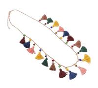 ZEPFJHE Collier avec pendentif turquoise et glands pour festival, plage, vacances et tenue décontractée, b, taille unique