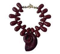 ZEPFJHE Collier conque au design léger avec pendentif en forme de conque, bijoux pour les fêtes de plage, les activités de plein air, cadeau inspiré de la marine, taille unique, Comme décrit, Comme