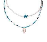 ZEPFJHE Collier De Coquillages Perlé À La Mode Pour Les Femmes Cherche Des Styles Personnalisés Et Océanique Inspirer Les Pièces De Déclaration Des Bijoux Chaîne Réglable