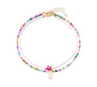 ZEPFJHE Collier De Coquillages Perlé À La Mode Pour Les Femmes Cherche Des Styles Personnalisés Et Océanique Inspirer Les Pièces De Déclaration Des Bijoux Chaîne Réglable