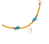 ZEPFJHE Collier De Coquillages Perlé À La Mode Pour Les Femmes Cherche Des Styles Personnalisés Et Océanique Inspirer Les Pièces De Déclaration Des Bijoux Chaîne Réglable