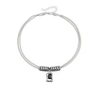 ZEPFJHE Collier De Gouttes Forme Abstraite Moderne Design Élégant Bijoux Léger Parfait Pour La Superposition Tenues Multi-style Collier Assorti