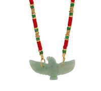 ZEPFJHE Collier de perles unique fait à la main - Pendentif oiseau artistique - Convient pour un usage quotidien ou diverses occasions - Bijoux en pierre œil de tigre, taille unique, Comme décrit