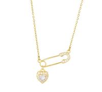ZEPFJHE Collier D'épingle À Coeur D'amour Polyvalent Dans Des Conceptions Élégantes Accessoires Bijoux Tendance Pour Les Femmes