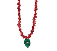 ZEPFJHE Collier élégant à main de Fatima symbolisant la protection et la bonne chance dans un ton élégant avec des pierres naturelles robustes, des matériaux et des accessoires de symboles culturels