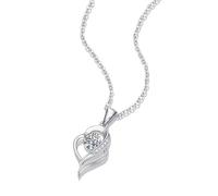 ZEPFJHE Collier élégant avec pendentif en forme de cœur avec pierre de moissanite réglable pour un usage quotidien ou des occasions spéciales Collier moderne léger pour femme