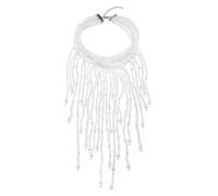 ZEPFJHE Collier élégant en forme de cascade avec fausses perles - Bijoux tendance pour soirées et usage quotidien - Collier élégant et polyvalent