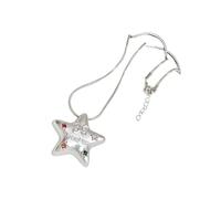 ZEPFJHE Collier En Forme D'alliage En Alliage Alliage Caractéristique De Charme De Zircon Dopamine Pour Les Bijoux Superposition Élégants A L'air Joail Mode Star Lucky Star Gift