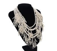 ZEPFJHE Collier multi-brins en résine léger multicouche de perles en résine accessoire pour tenues quotidiennes collier ethnique multicouche, taille unique, Comme décrit, Comme décrit.