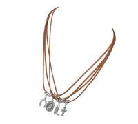 ZEPFJHE Collier Multi-couches Élégant Avec Des Riches Bohèques Et Charme En Design Cuir Marron Pour Les Bijoux Couches Élégantes De Vêtements De Tous Les Jours