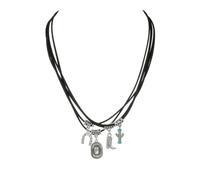 ZEPFJHE Collier Multi-couches Élégant Avec Des Riches Bohèques Et Charme En Design Cuir Marron Pour Les Bijoux Couches Élégantes De Vêtements De Tous Les Jours