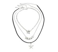ZEPFJHE Collier pendentif en forme de Y à la mode avec breloque étoile scintillante bijoux chérie pour les amoureux de la mode chaîne en Y bijoux de