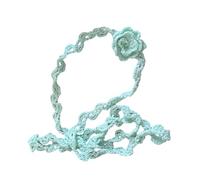 ZEPFJHE Collier ras du cou en crochet fait à la main en forme de rose pour femme - Cadeau de mariage - Écharpe tendance, taille unique, Comme décrit, Comme décrit.