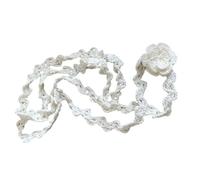 ZEPFJHE Collier ras du cou en crochet fait à la main en forme de rose pour femme - Cadeau de mariage - Écharpe tendance, taille unique, Comme décrit, Comme décrit.