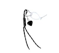 ZEPFJHE Colore Tissu Tissé Et Coeur Holder Symbolisant l'amour Et La Chance Keychain Corde Tressée Porte-clés