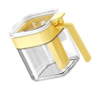 ZEPFJHE Conteneur en Verre du Compartiment avec Couvercle Scellé en Silicone pour Ingrédients Secs Et Organisation D'organisation De La Cuisine De Sel Distributeur D'épices Séparés