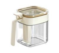 ZEPFJHE Conteneur en Verre du Compartiment avec Couvercle Scellé en Silicone pour Ingrédients Secs Et Organisation D'organisation De La Cuisine De Sel Distributeur D'épices Séparés