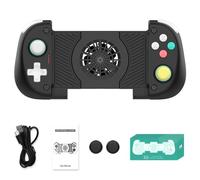 ZEPFJHE Contrôleur de jeu portable avec ventilateur de refroidissement, poignée extensible, appairage sans fil 5.2 et disposition des boutons du joystick pour à la maison