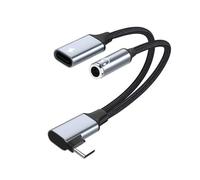 ZEPFJHE Convertisseur USB C Multifonctionnel avec Puce intégrée et adaptateurs de Casque à Rapide pour Un déchiffrement de Combinaison de Son Clair