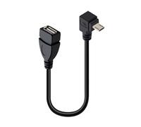 ZEPFJHE Convertisseur USB femelle vers USB mâle haute vitesse 480 Mbps fonction Plug and Play pour plusieurs types d'appareils coque en métal coudé OTG convertisseur