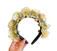 ZEPFJHE Couronne de fleurs de mariée pour mariage, guirlandes florales, couronne de cheveux, bandeaux de fleurs pour femmes, bandeaux de cheveux pour femmes