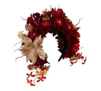 ZEPFJHE Couronne de fleurs printanières pour mariée, mariage, femme - Couronne de fleurs stimulées - Serre-tête pour cheveux