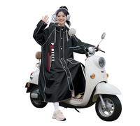 ZEPFJHE Couverture de pluie pour moto, bandes réfléchissantes résistantes à la déchirure, rangement compact, vêtements de pluie réfléchissants