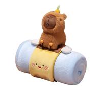 ZEPFJHE Couverture polaire douce et chaude, design portable, idéale pour la maison, le bureau, le camping, lavable en machine, couverture Capybaras