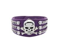 ZEPFJHE Crâne à la mode avec un savoir-faire raffiné, accessoire de bijoux pour festivals de musique et promenades de motards, vêtements décontractés, bijoux au design unique, taille unique, Comme