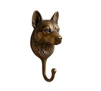 ZEPFJHE Crochet décoratif en forme d'animal pour fixation murale en bronze antique - Unique pour amoureux des chiens et collectionneurs d'art