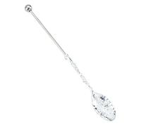 ZEPFJHE Cuillère à dessert élégante en métal à long manche pour boissons et pâtisseries - Outil de cuisine professionnel pour la maison