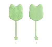 ZEPFJHE De Baignade en Silicone Doux avec Fonction Massage Double Surfaces Brosse Toilettage pour L'épilation des Cheveux Faciles À Nettoyer Glove Bain avec Massage