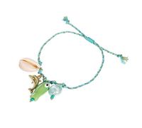 ZEPFJHE De Charme Créature Marine Fait À La Main Réglable avec Étoiles Mer en Céramique Shell Fish Pendant Traidé Cordon Bijoux Bijoux Corde Perle en Céramique