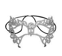 ZEPFJHE Demi-visage sécurisé avec strass scintillants pour danser activités de plein air confortable en alliage