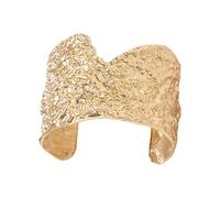 ZEPFJHE Design industriel en fer martelé avec rainures en V et finition mate, accessoire punk pour tenues audacieuses, bijoux punk, coupe en V, taille unique, Comme décrit