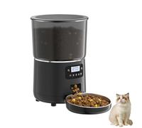 ZEPFJHE Distributeur de nourriture pour chat 4 L facile à utiliser - Alimentation USB pour une portion chronométrée pendant les vacances - Distributeur de nourriture silencieux et sûr