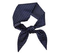 ZEPFJHE Écharpe décontractée en soie luxueuse, style personnalité, foulard pour améliorer le port professionnel du bureau, bleu marine, taille unique